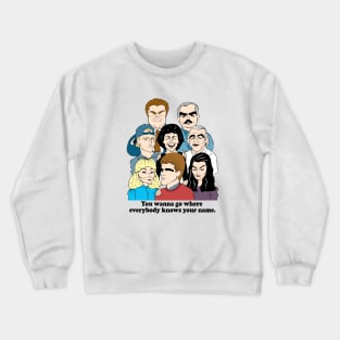 1980'S BAR SITCOM - CHEERS FAN ART!! Crewneck Sweatshirt